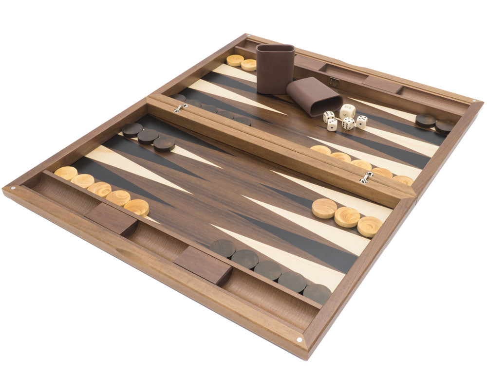 Dal Negro London Walnoot en Tulpenhout Backgammon