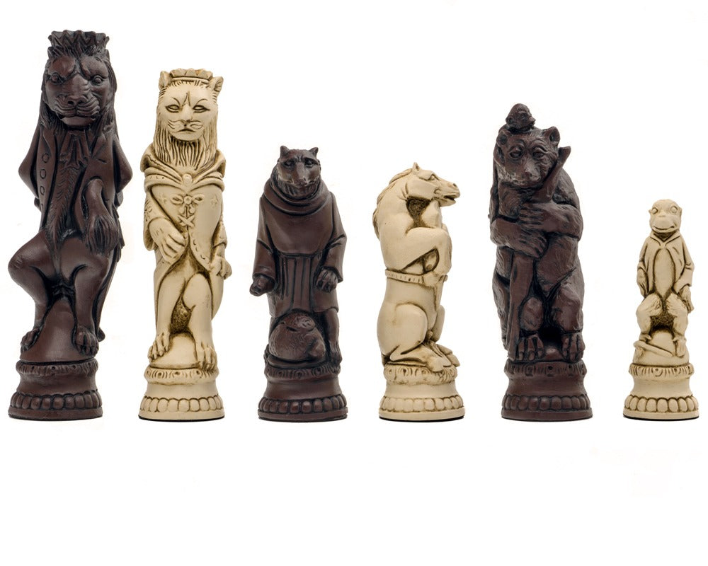 Berkeley Chess Reynard the Fox Russet schaakstukken