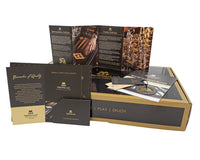 De Manopoulos Luxe Walnut Burl- en Wenge Backgammon-set met luxe Backgammon-bekers