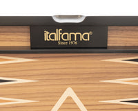 Italfama Opvouwbare houten Backgammon-set met beschermtas