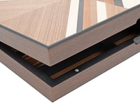 Italfama Opvouwbare houten Backgammon-set met beschermtas
