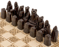 Isle of Lewis compacte Keltische Schaakset, 22,9 cm, ivoorkleurig