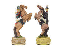 Napoleon vs. Russen — handgeschilderde thematische schaakstukken van Italfama
