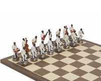 Jazzband vs Rocksterren – handgeschilderde thematische schaakstukken door Italfama