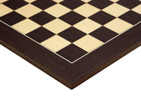 17.75 inch Wenge and Maple deluxe chess board with 1.75 inch playing squares crafted in Spain by Rechapados Ferrer S.A.