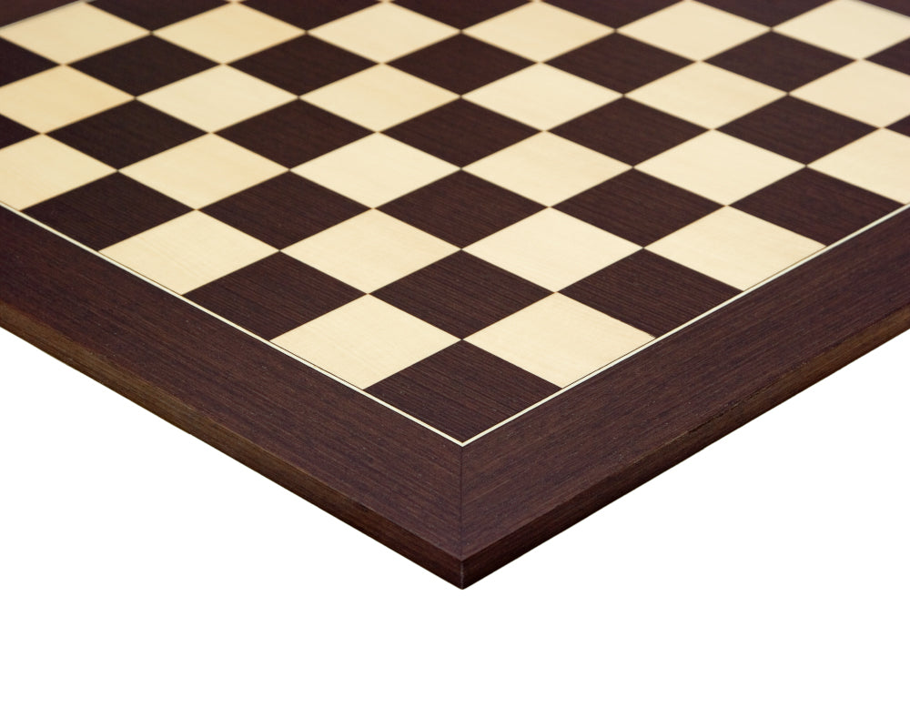 Deluxe Schaakbord van Wenge en Esdoorn — 60 cm