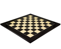 55 cm Hoogglans Zwart Anegre- en Esdoorn Deluxe Schaakbord