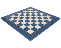 50 cm gelakt blauw esdoorn deluxe Schaakbord