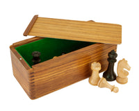 Opbergkist voor schaakstukken van Sheesham, 28 cm, met schuifdeksel