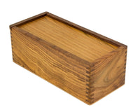 Opbergkist voor schaakstukken van Sheesham, 28 cm, met schuifdeksel
