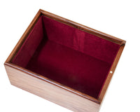 Houten opbergkist voor schaakstukken met schuifdeksel - groot