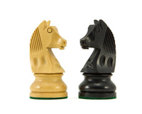 Down Head Paard - geëboniseerd Staunton-schaakstuk, 8,3 cm