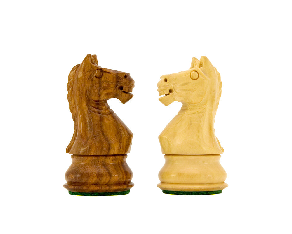 Fierce Knight SO Staunton Schaakstukken 7,6 cm Inclusief Donkere Houten Koffer