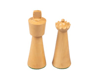 Art Deco-geëboniseerde buxushouten schaakstukken - 8,9 cm