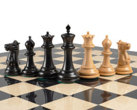 1849 Reproductie Staunton-schaakstukken van ebbenhout - 10,2 cm