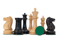J J Cooke Edition Schaakstukken van ebbenhout en gepatineerd buxushout - 11,2 cm
