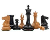 Leuchar Reproductie ebenhout en gepatineerd buxushout Luxe Schaakstukken - 8,3 cm