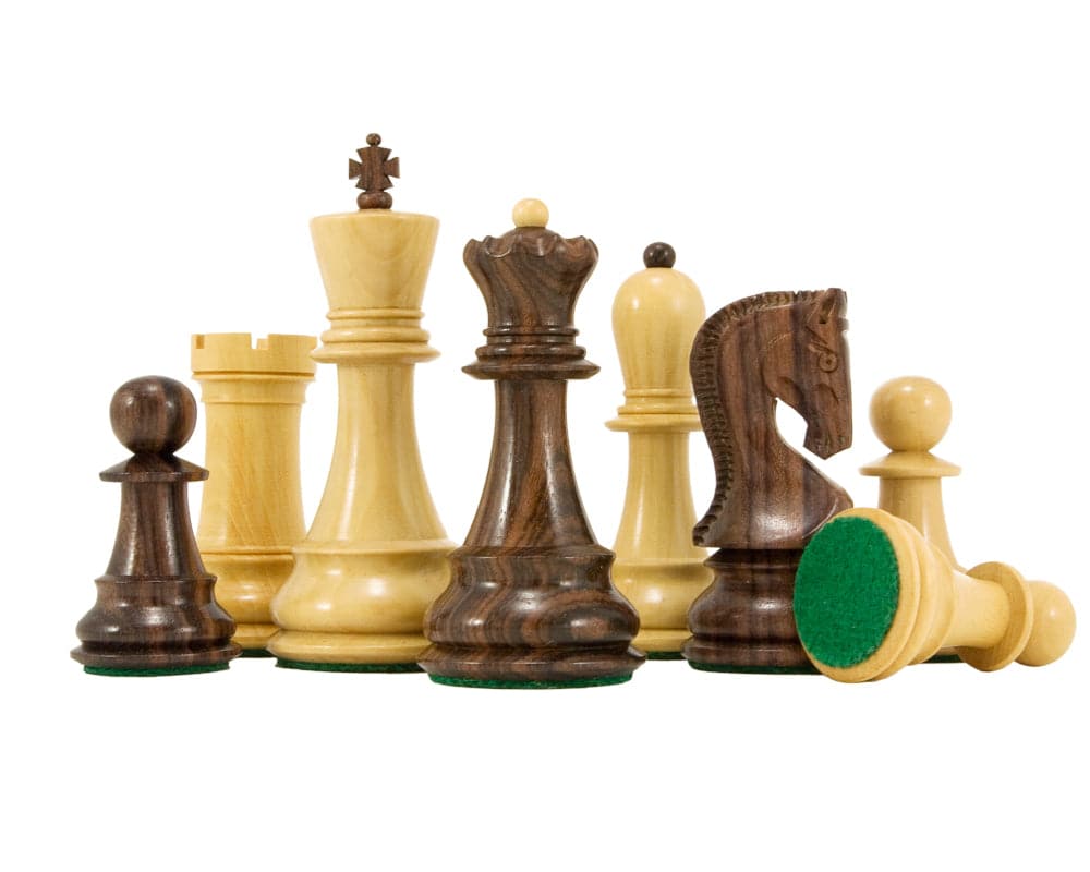 Antipodean Deluxe Tournament Chess Set featuring expertly crafted rosewood and boxwood Staunton chess pieces on a wenge and maple board