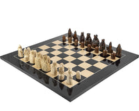 De Isle of Lewis zwarte glans schaakset