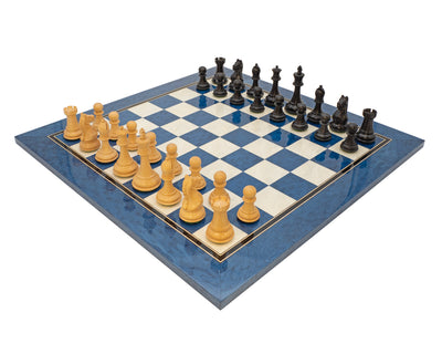 Oxford Series Zwart en Blauw Érable Schaakset