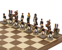 Handgeschilderde thematische schaakset 'De Slag bij Waterloo' door Italfama