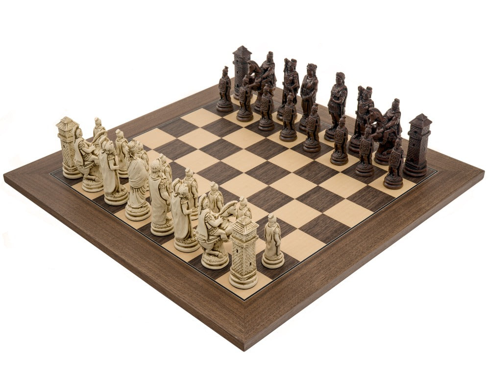 De Berkeley Chess Roman Schaakset (Russet en Walnut)