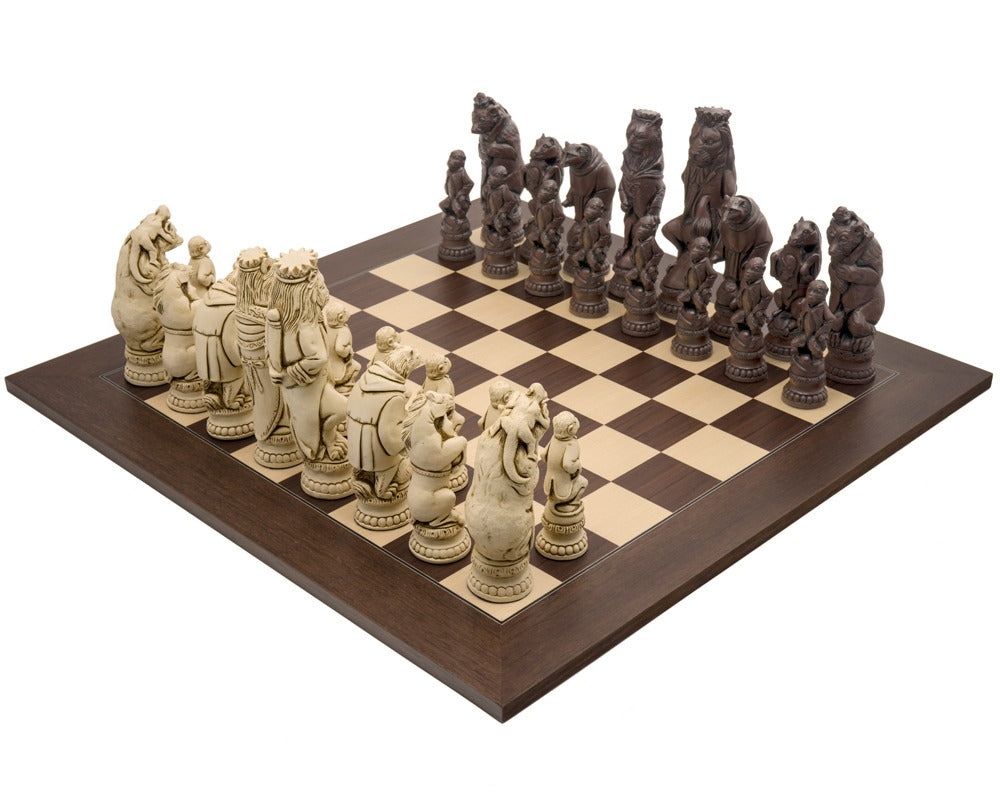 Berkeley Chess Reynard the Fox Russet- en Palisander Grote Schaakset