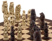 Berkeley Chess Reynard the Fox Russet- en Palisander Grote Schaakset