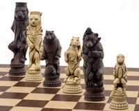 Berkeley Chess Reynard the Fox Russet- en Palisander Grote Schaakset