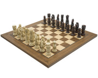 De Berkeley Chess Victoriaanse Russet- en Walnoot-Schaakset