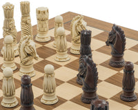 De Berkeley Chess Victoriaanse Russet- en Walnoot-Schaakset