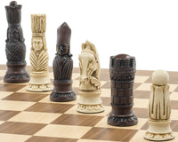 De Berkeley Chess Victoriaanse Russet- en Walnoot-Schaakset
