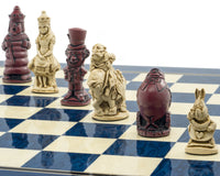 Berkeley Chess Alice in Wonderland Schaakset — Cardinal Blue