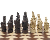 De Berkeley Chess Royal Beasts Russet- en Palisander Grote Schaakset