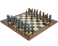 De Berkeley Chess Roman Metal- en Palisander Schaakset