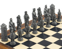 De Berkeley Chess Roman Metal- en Palisander Schaakset