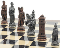 De Berkeley Chess Roman Metal- en Palisander Schaakset