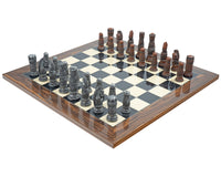 Berkeley Chess Victoriaanse metalen en palisander schaakset