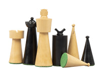De Art Deco zwarte schaakset