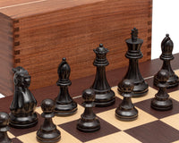 Competition Staunton-schaakset Zwart en Wenge met Opbergkist voor schaakstukken