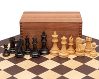 Competition Staunton-schaakset Zwart en Wenge met Opbergkist voor schaakstukken