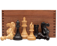 Competition Staunton-schaakset Zwart en Wenge met Opbergkist voor schaakstukken