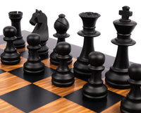 Rechapados Ferrer Zwart & Olijf Deluxe Staunton Schaakset met Etui