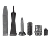 Skyline Premium metalen schaakstukken - San Francisco-editie