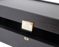 Donkerhouten opbergkist voor schaakstukken - groot