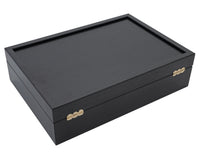 Donkerhouten opbergkist voor schaakstukken - groot